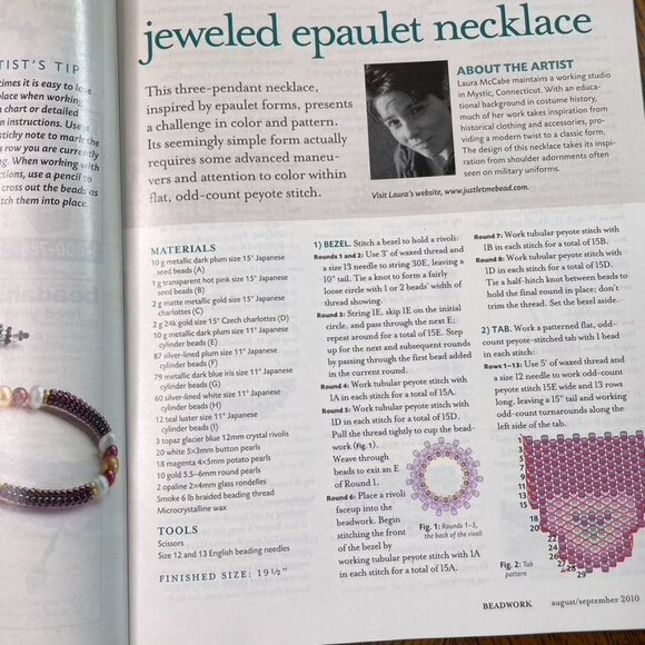 Beadwork Magazine Jewelry Crafting Book u  Aug Sep 2010  Vol 13  No 5 - Picture 8 of 8
